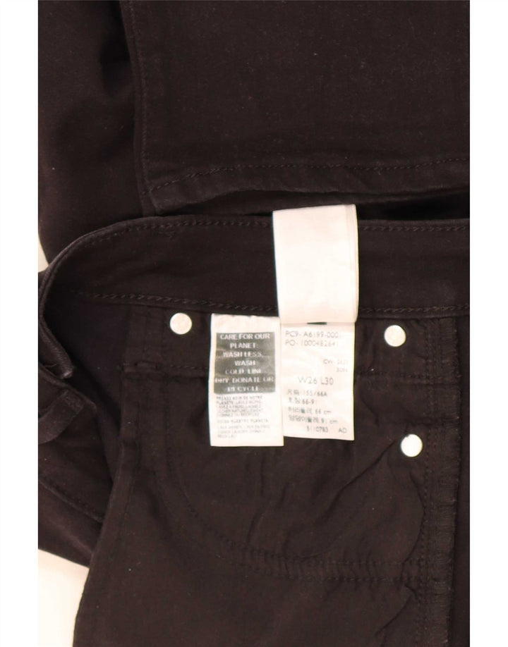 Levi's Womens 712 Slim Jeans W26 L30 Μαύρο Βαμβακερό