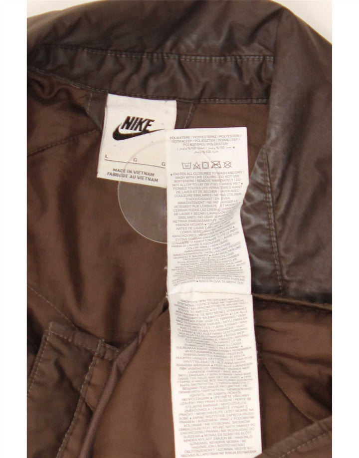 Nike γυναικείο καπιτονέ μπουφάν UK 16 Large καφέ πολυεστέρας