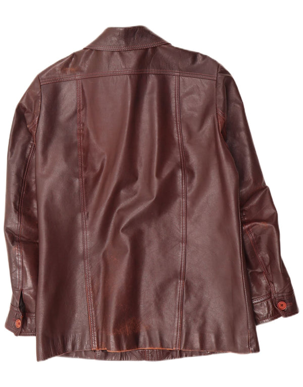 Vintage Ανδρικό Δερμάτινο Μπουφάν UK 38 Medium Maroon