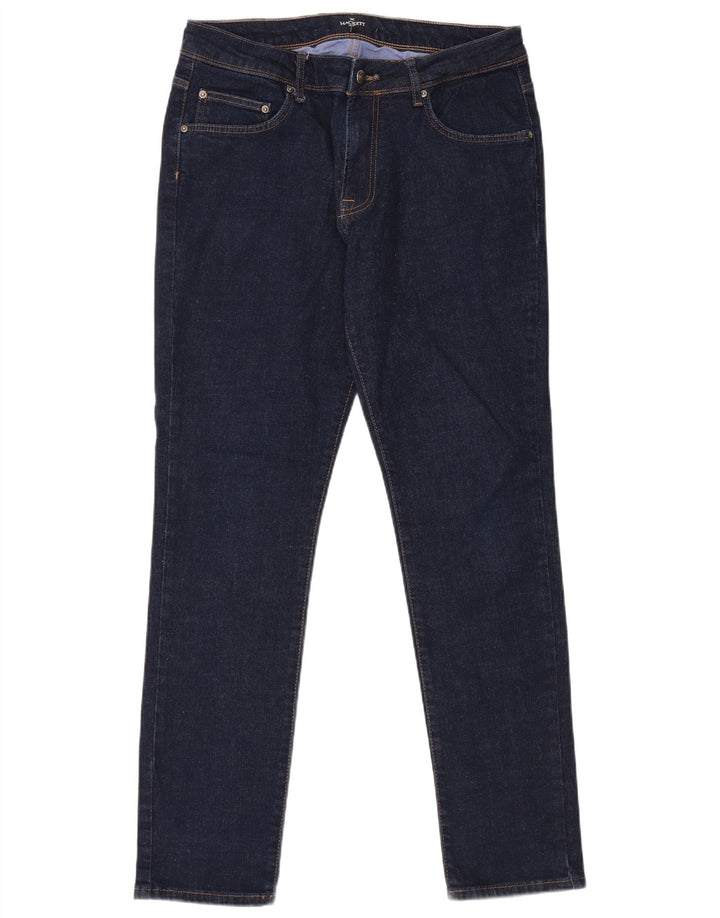 Ανδρικό τζιν Hackett Slim W34 L31 Navy Blue Cotton