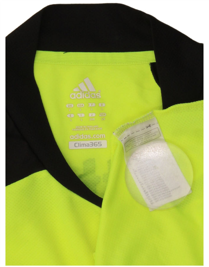 Ανδρικό γραφικό T-Shirt Adidas Top Large Green Colourblock Πολυεστέρας