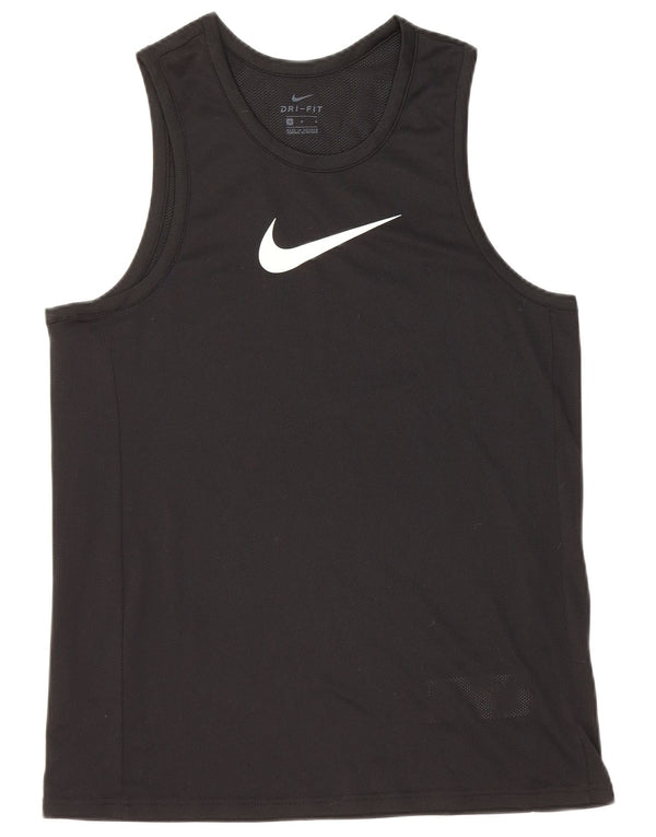 Nike Mens Dri Fit Graphic Vest Top Medium Black Polyester