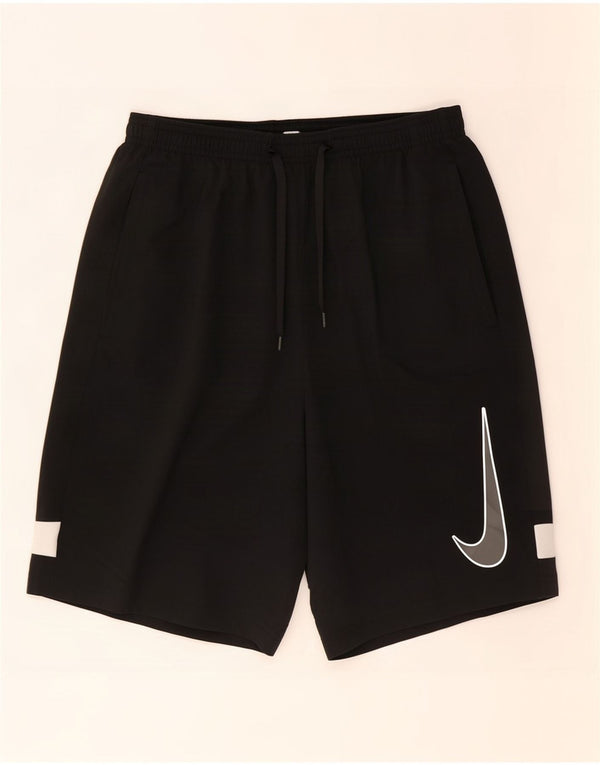 Γραφικό αθλητικό σορτς Nike Boys Dri Fit 13-14 ετών XL μαύρο χρώμα