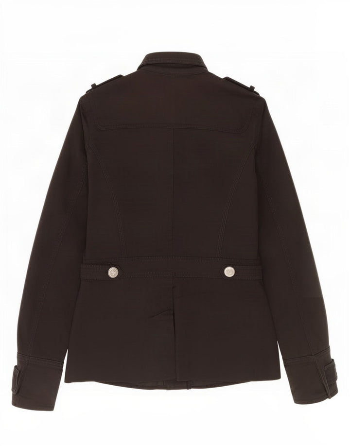 Massimo Dutti Γυναικείο Military Jacket UK 10 Small Black Cotton