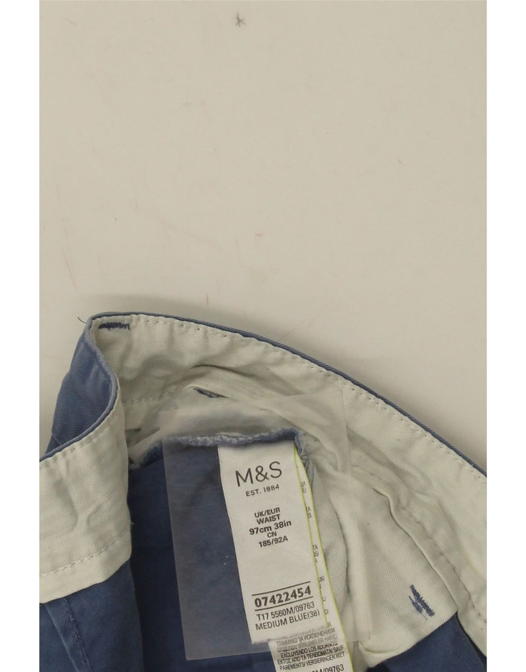 Ανδρικό σορτς Chino Marks & Spencer W38 XL Μπλε βαμβακερό