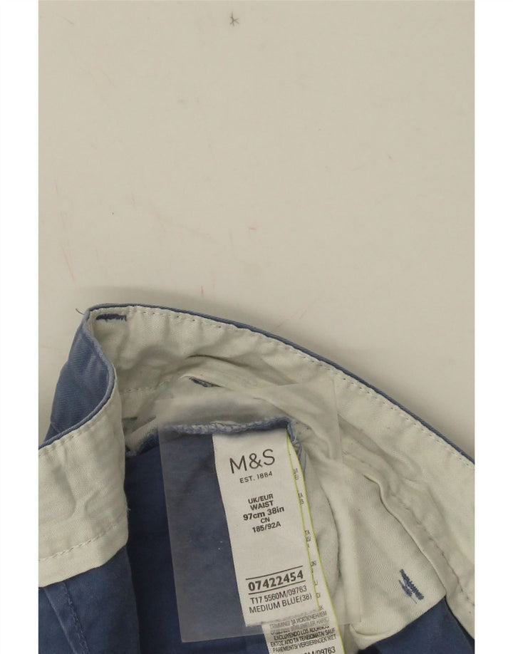 Ανδρικό σορτς Chino Marks & Spencer W38 XL Μπλε βαμβακερό