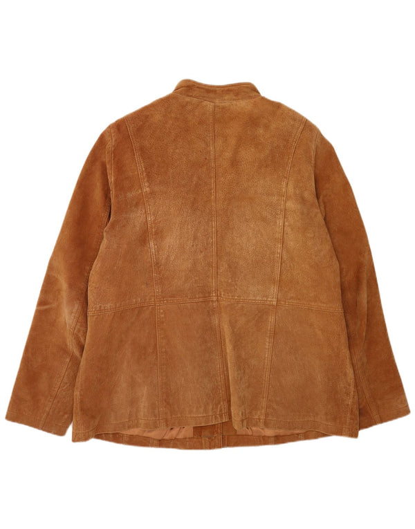 Essence Γυναικείο Suede Jacket UK 16 Large Brown