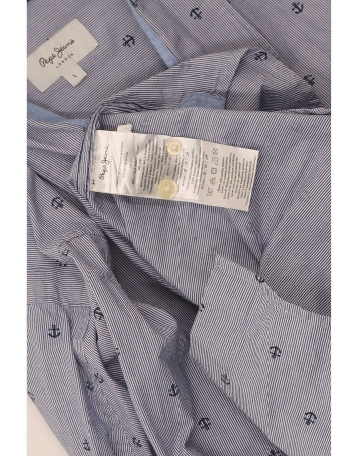 Πουκάμισο PEPE Jeans Abstract Pattern με κανονική εφαρμογή με μεγάλο μπλε ρίγες