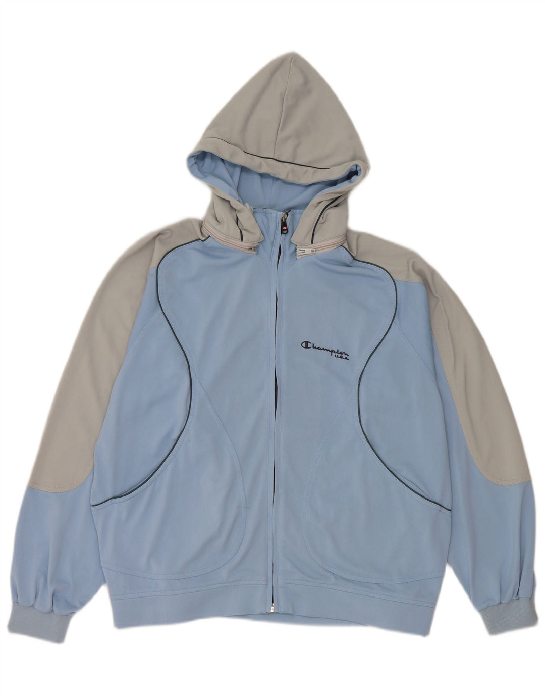 Ανδρική αθλητική φόρμα Champion με κουκούλα Top Jacket Small Blue Colourblock Polyester