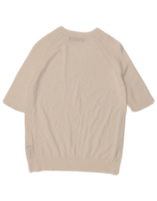 Marks & Spencer Γυναικείο πουλόβερ με λαιμόκαυστο UK 10 Small White