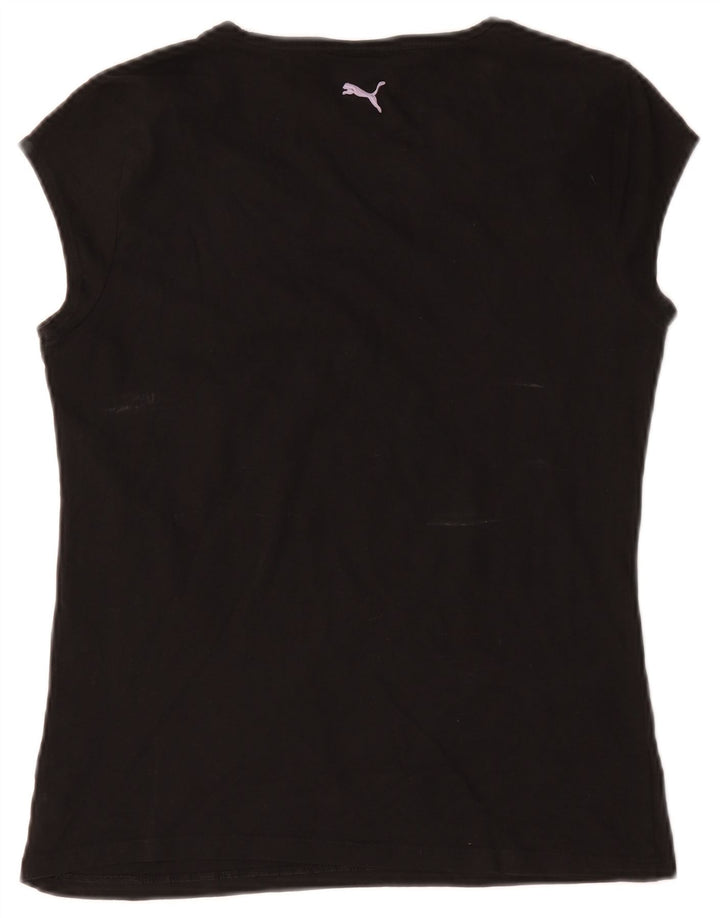 Γυναικείο γραφικό μπλουζάκι Puma Top UK 14 Large Black
