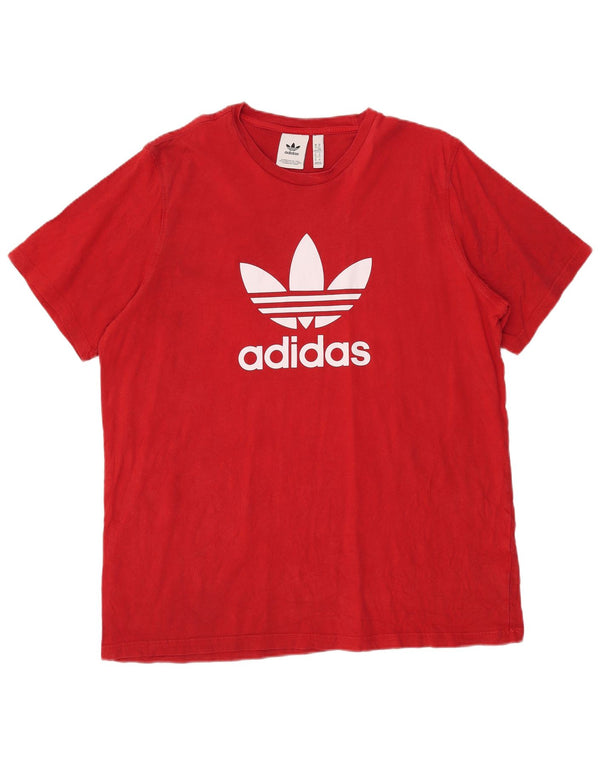Ανδρικό γραφικό T-Shirt Adidas Top XL Κόκκινο βαμβακερό