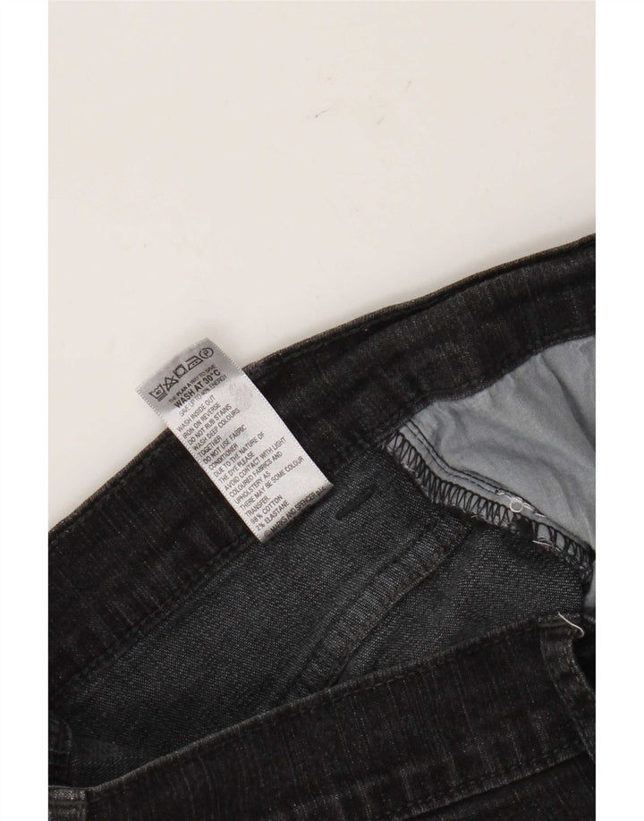 Marks & Spencer Γυναικεία Bootcut Jeans UK 10 Small W30 L29 Μαύρο βαμβακερό