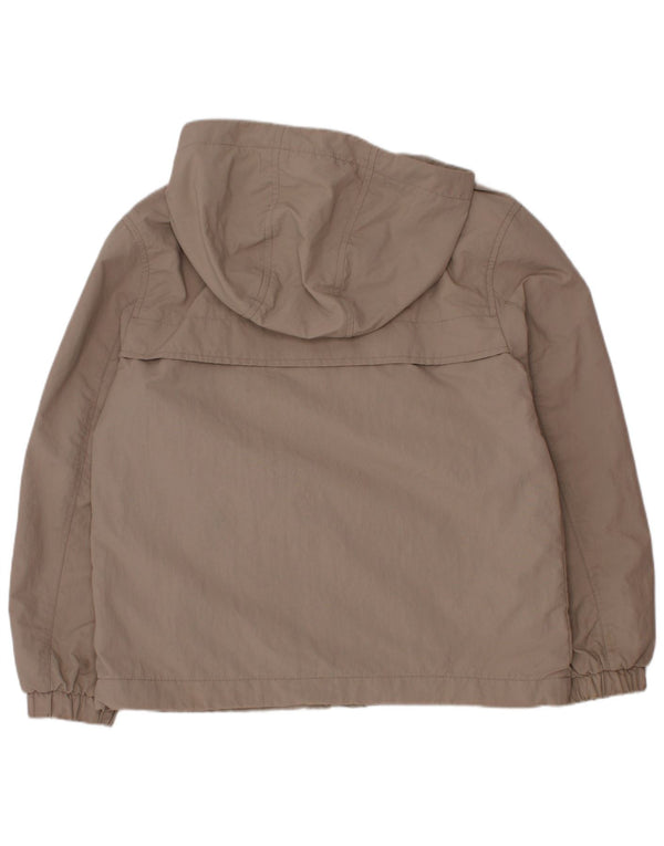 Tommy Hilfiger Boys Graphic Hooded Rain Jacket 6-7 Years Grey Polyamide