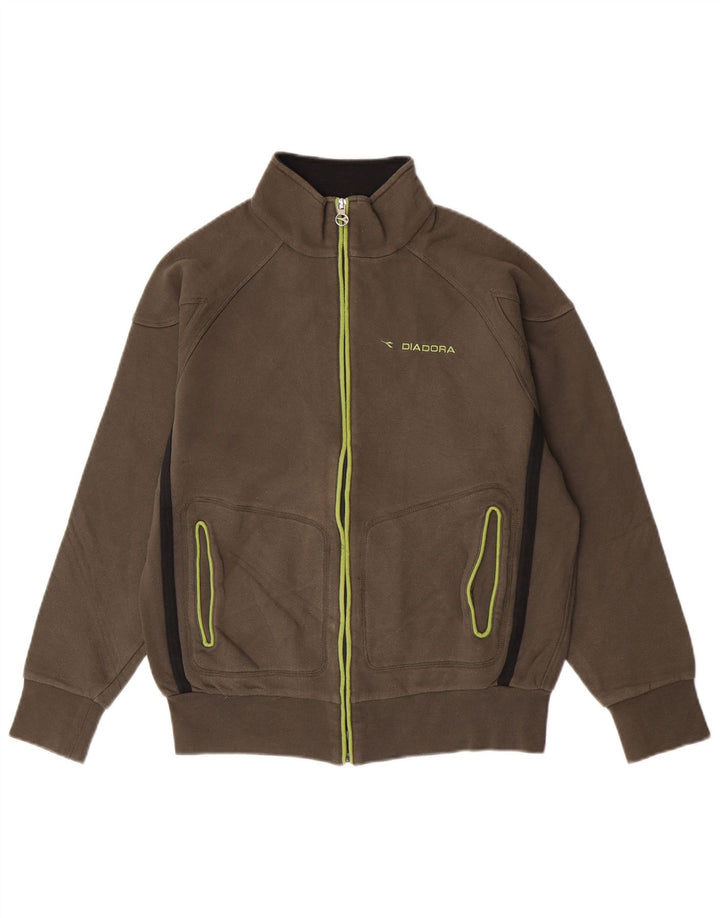 Ανδρική φόρμα Diadora Top Jacket Μεσαίο Χακί Βαμβακερό