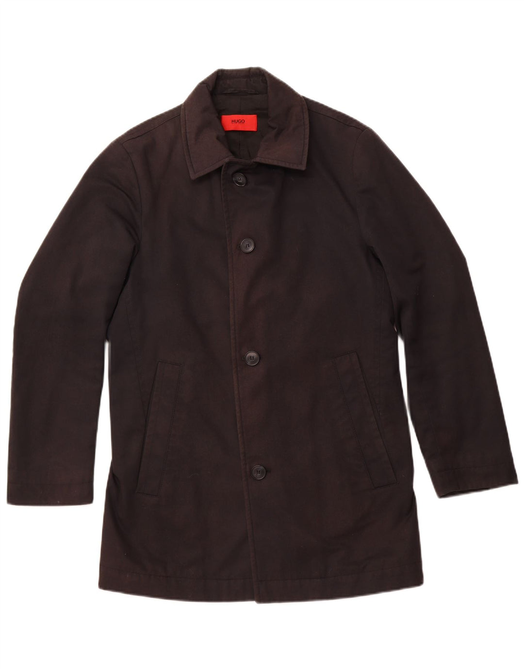 Ανδρικό παλτό αντιανεμικό HUGO BOSS IT 48 Μεσαίο Μαύρο Πολυεστέρας