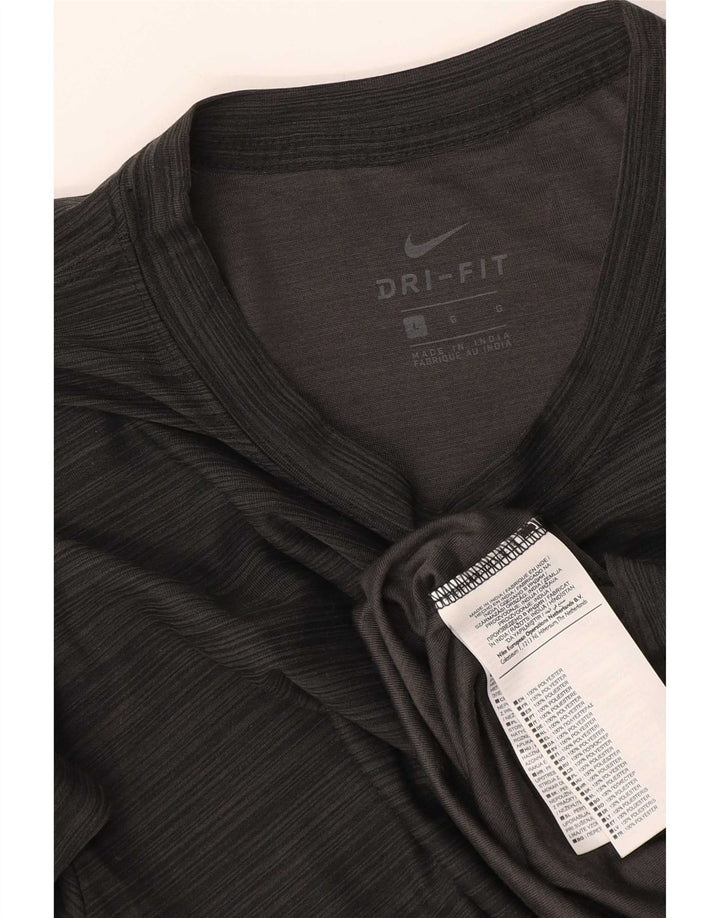 Ανδρικό μπλουζάκι Nike Dri Fit Top μεγάλο μαύρο ριγέ πολυεστέρα