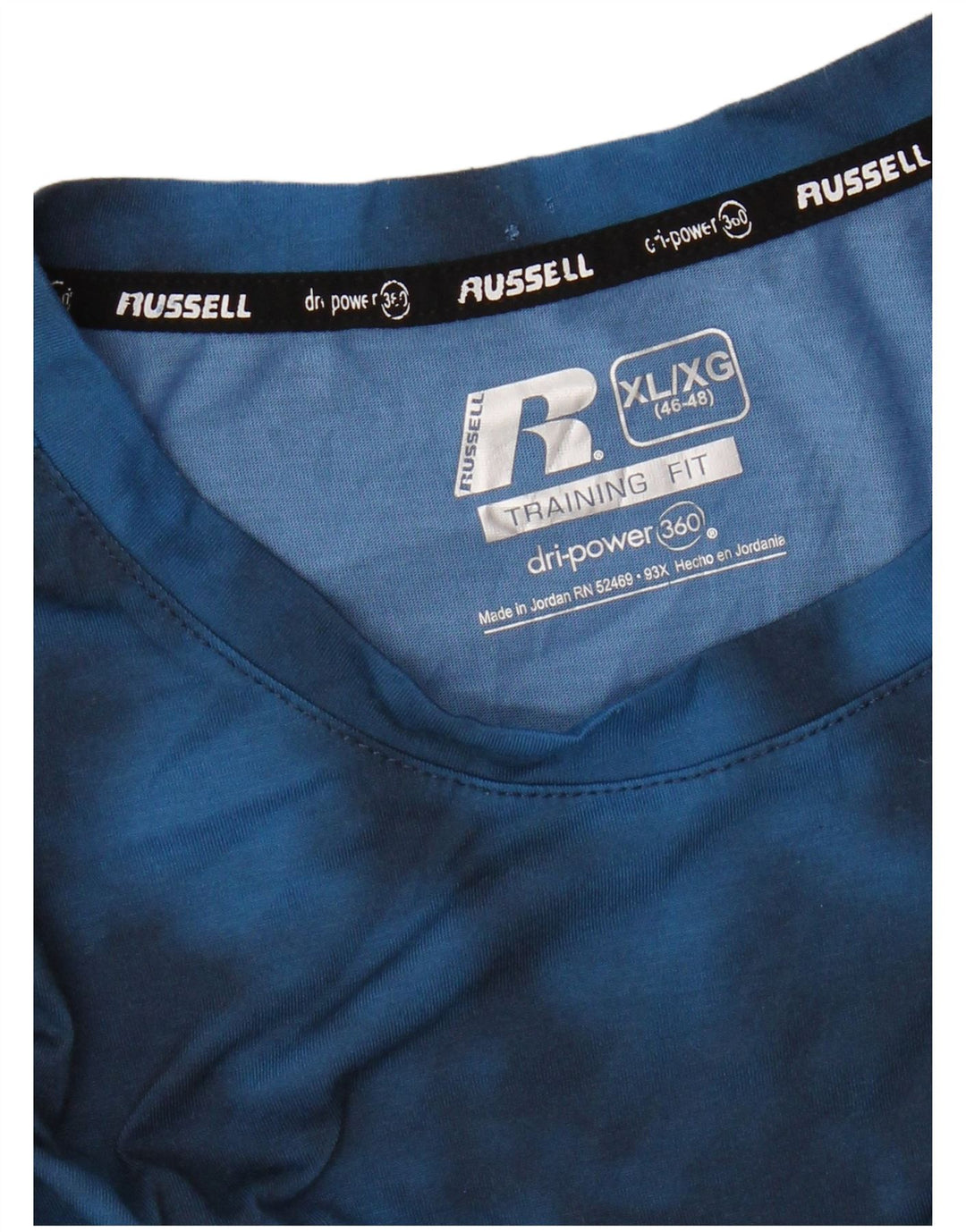 RUSSELL ATHLETIC Ανδρικό T-Shirt Dri-Power Top XL Blue Tie Dye