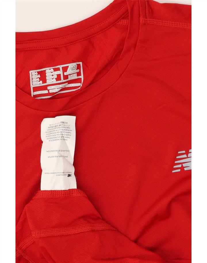 Ανδρικό T-Shirt New Balance Top Large Red Polyester