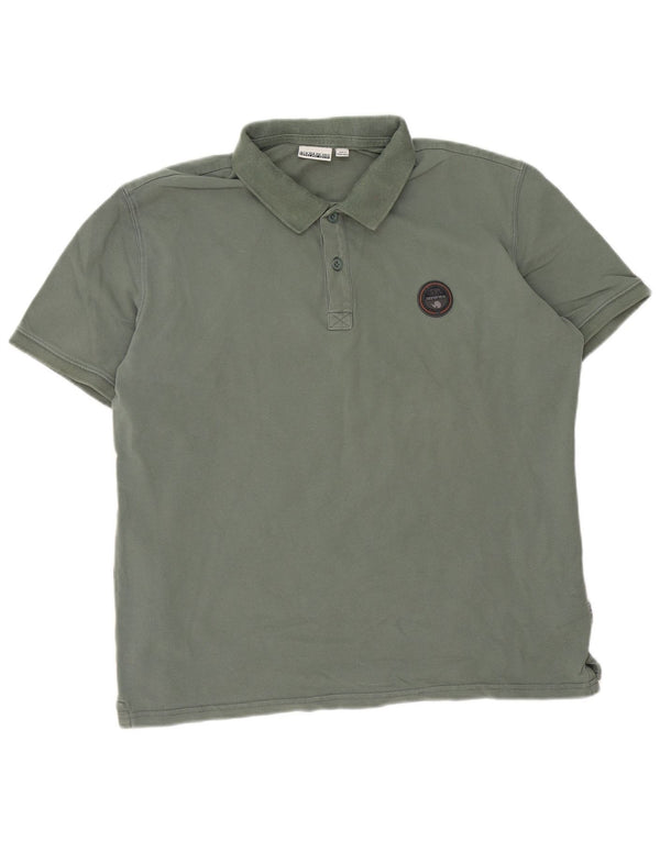Ανδρικό πουκάμισο Napapijri Graphic Polo 2XL Πράσινο βαμβακερό