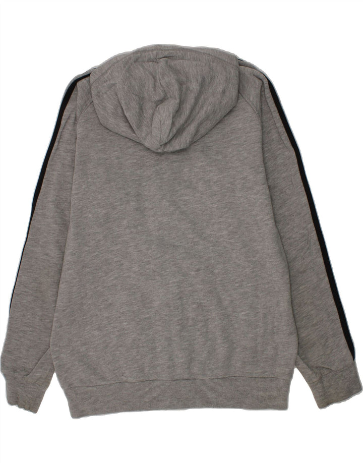ADIDAS Boys Zip Hoodie Sweater 13-14 Years Grey Vintage Adidas and Second-Hand Adidas from Messina Hembry 