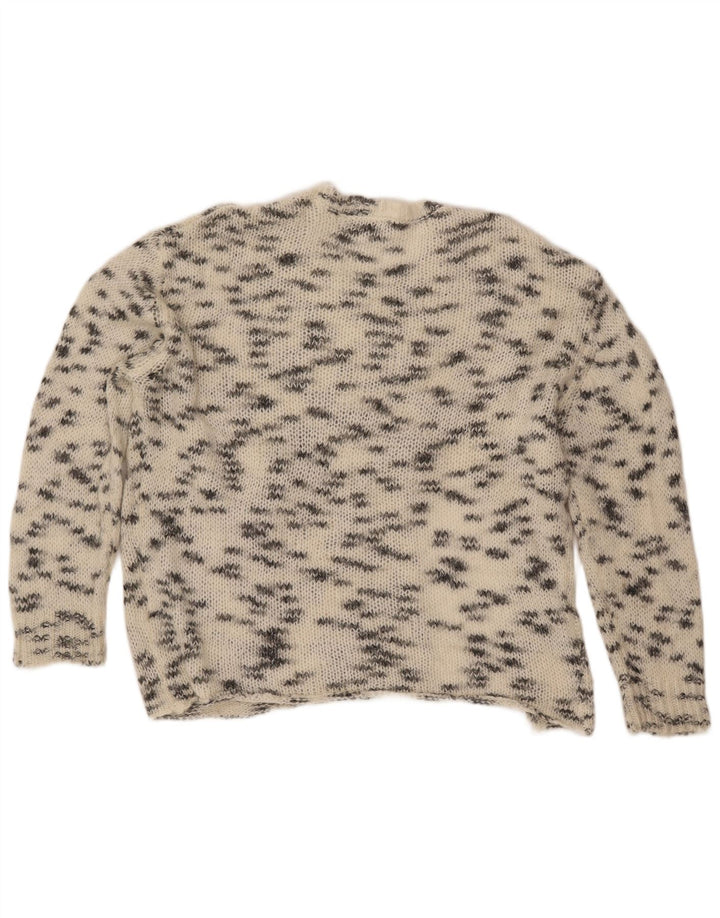 Γυναικείο πουλόβερ ZARA Crew Neck Jumper UK 16 Large Off White Flecked