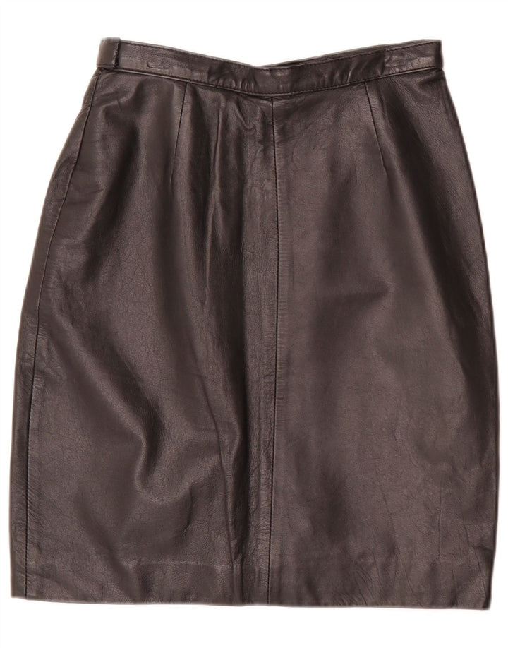 Vintage Γυναικεία Δερμάτινη Φούστα IT 44 Medium W28 Μαύρη