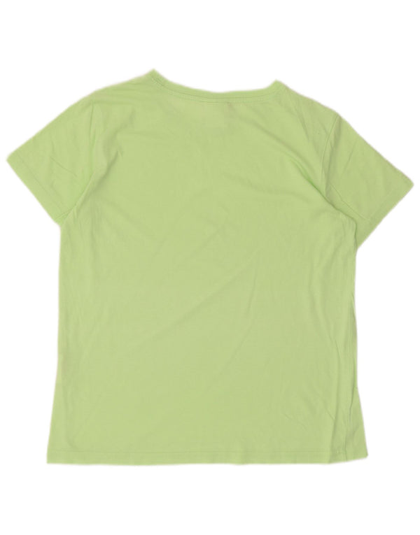 Champion Γυναικείο T-Shirt Top UK 12 Μεσαίο πράσινο βαμβακερό