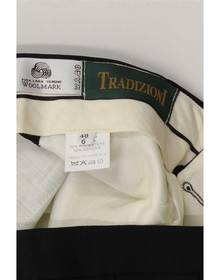 Vintage ανδρικό κοστούμι παντελόνι IT 48 Medium W32 L34 Navy Blue Wool