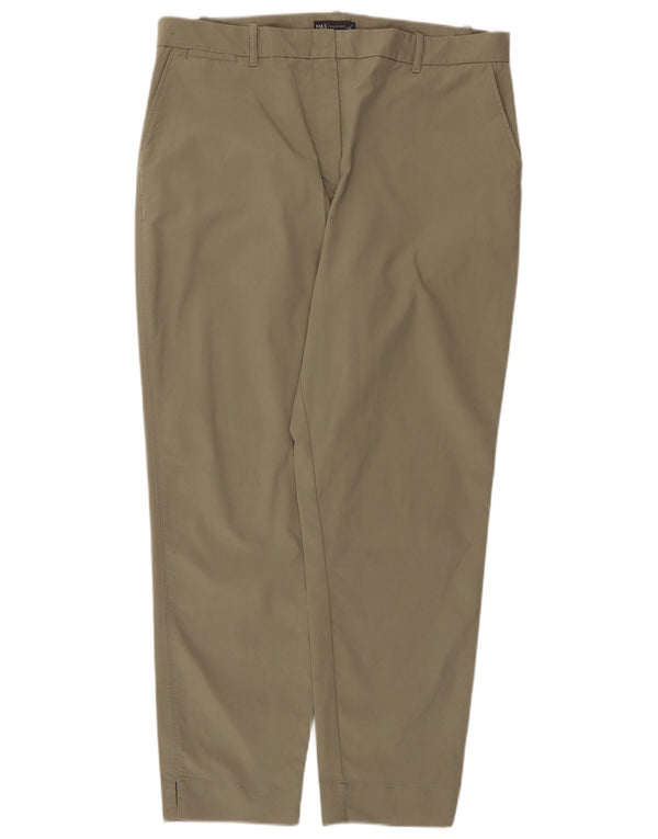 Marks & Spencer Γυναικείο κωνικό παντελόνι Chino UK 18 XL W38 L29 Χακί βαμβακερό