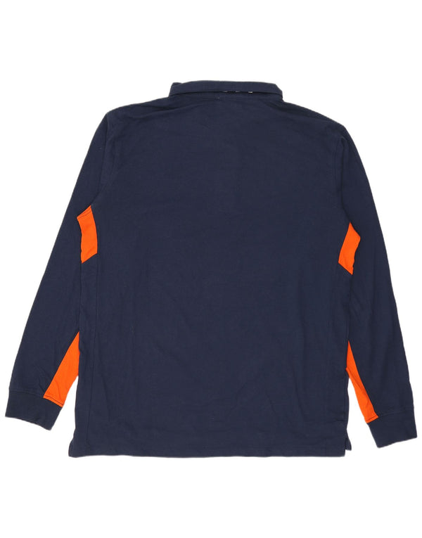 Πόλο Ασν. Ανδρικό γραφικό μπλουζάκι πόλο XL Navy Blue Colorblock