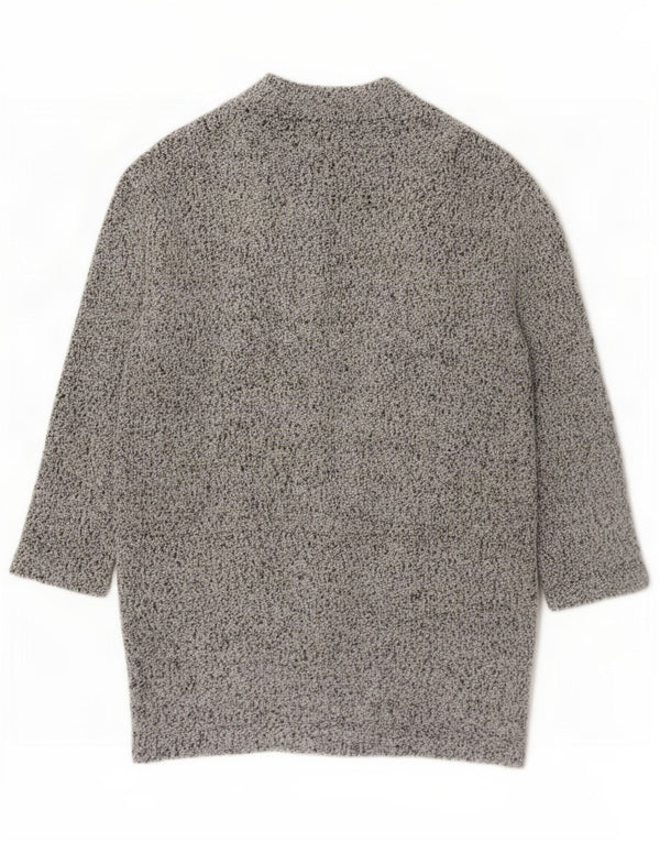 Ζακέτα Zara Γυναικεία Loose Fit ανοιχτή ζακέτα UK 10 Small Grey Flecked