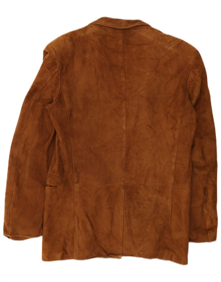Vintage Γυναικείο Suede Διπλό Μπουφάν Blazer IT 50 XL Δερμάτινο μπεζ