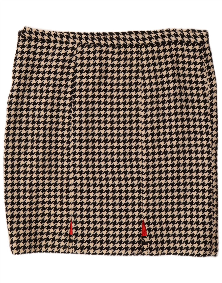 Γυναικεία ίσια φούστα VINTAGE W36 XL Μαύρη Houndstooth