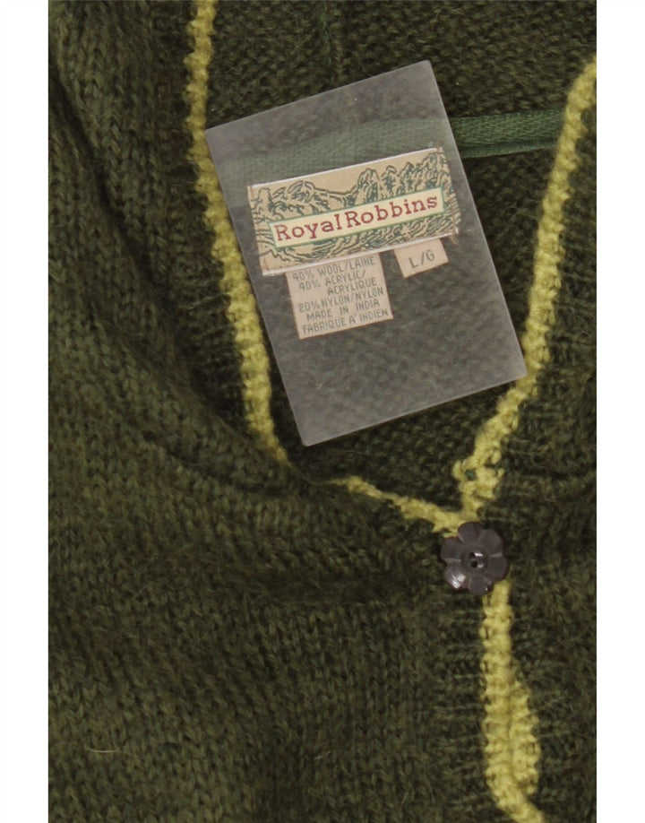 Γυναικείο πουλόβερ με κουκούλα ROYAL ROBBINS UK 16 Large Green Fair Isle