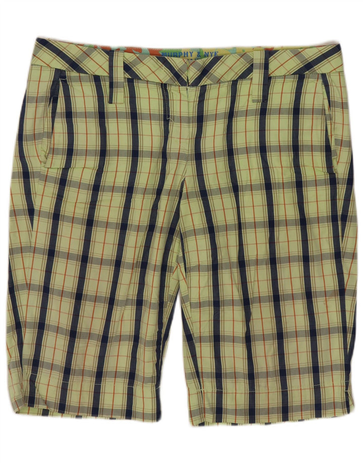 Ανδρικό σορτς Chino Murphy & Nye W34 Large Green Check Cotton
