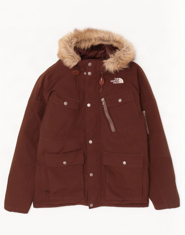 The North Face Mens Hyvent Hooded Jacket UK 40 Large Brown Nylon