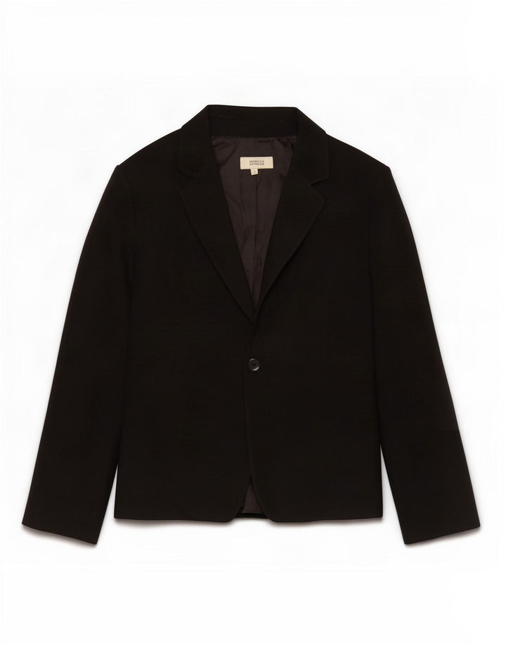 Marks & Spencer Γυναικείο Μπουφάν Blazer 12 Κουμπιού UK 12 Μεσαίου Μαύρου Πολυεστέρα