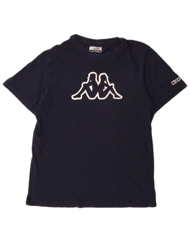 Ανδρικό γραφικό T-Shirt Kappa Top Large Navy Blue