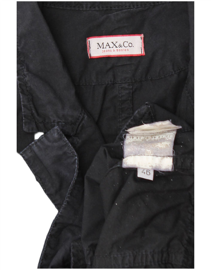 MAX & CO. Γυναικείο τζάκετ 3 κουμπιών Blazer IT 46 Large Μαύρο