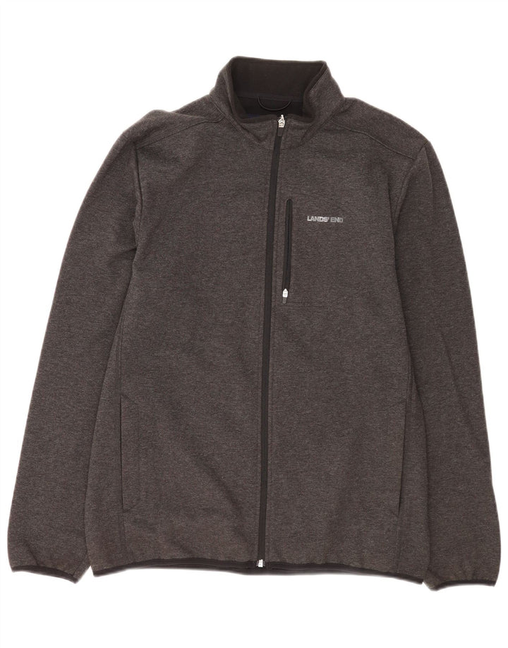 Ανδρική φόρμα Lands End Top Jacket Βαμβακερό μεσαίο γκρι