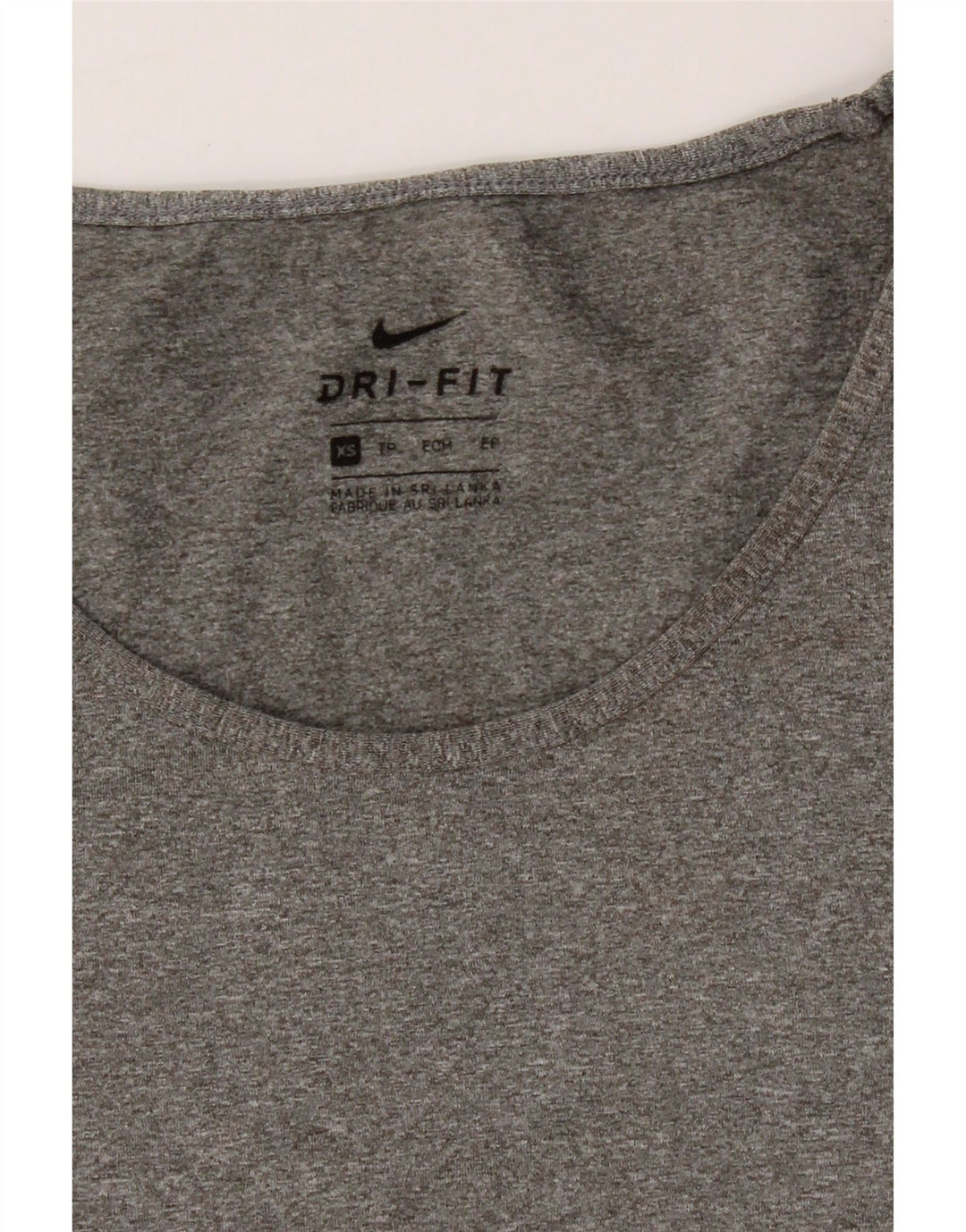 NIKE Womens Dri Fit T-Shirt Top UK 6 XS Grey Polyester Vintage Nike and Second-Hand Nike from Messina Hembry 