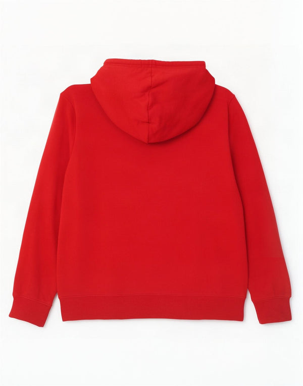 Marks & Spencer Ανδρικό Hoodie Jumper 3XL Red Colourblock Βαμβακερό