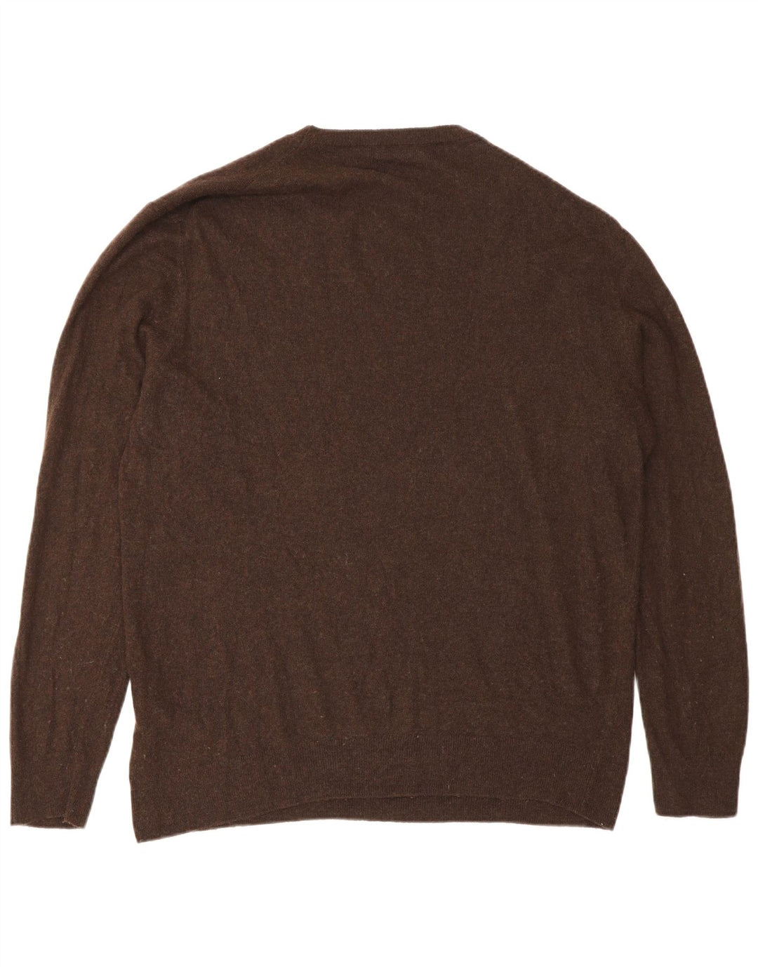 Ανδρικό πουλόβερ Zara Crew Neck Jumper Μεγάλη καφέ βισκόζη