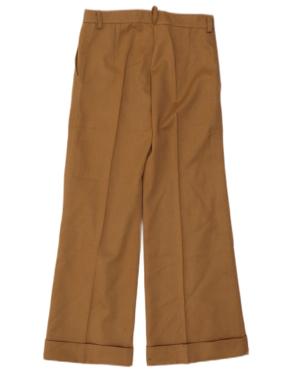 Vintage Womens Wide Leg Casual Trousers W26 L26 Beige