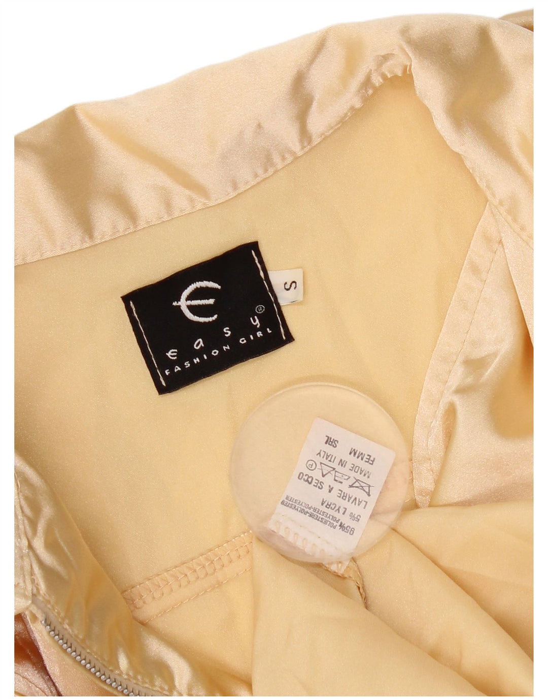 Easy γυναικείο κοντομάνικο μπλούζα UK 10 Small Beige Polyester