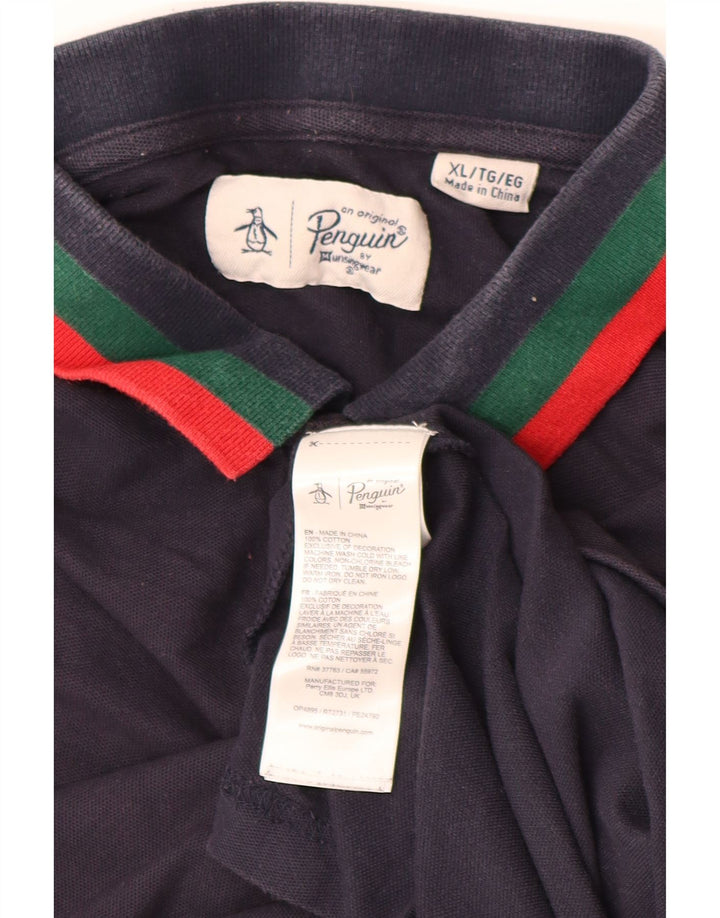 Ανδρικό πουκάμισο πόλο PENGUIN XL Navy Blue, βαμβακερό