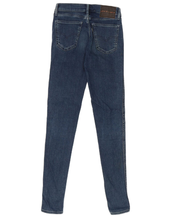 Levi's Womens Line 8 Skinny Jeans W23 L30 Blue Cotton