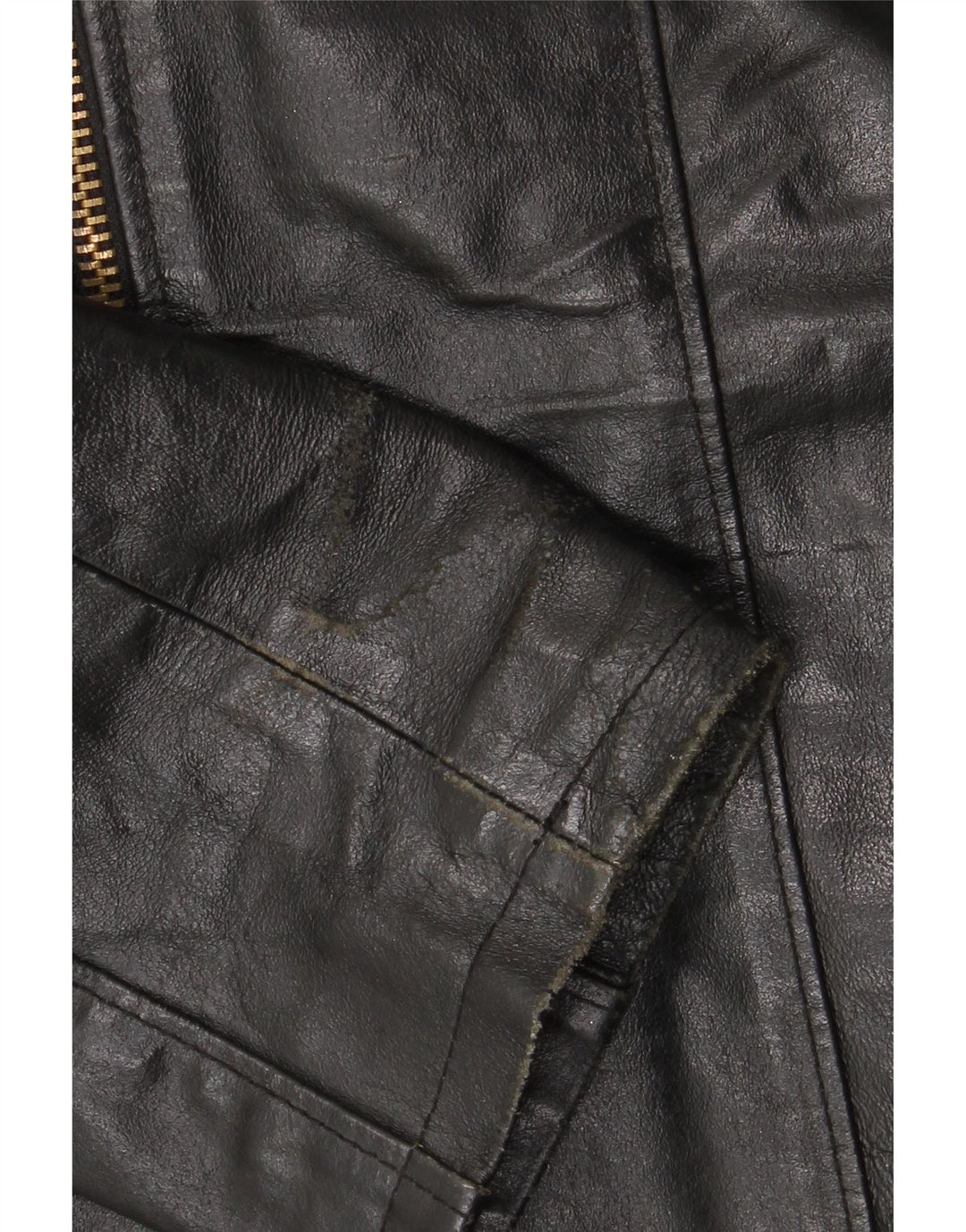 Vintage Γυναικείο Δερμάτινο Μπουφάν UK 18 XL Μαύρο Δερμάτινο