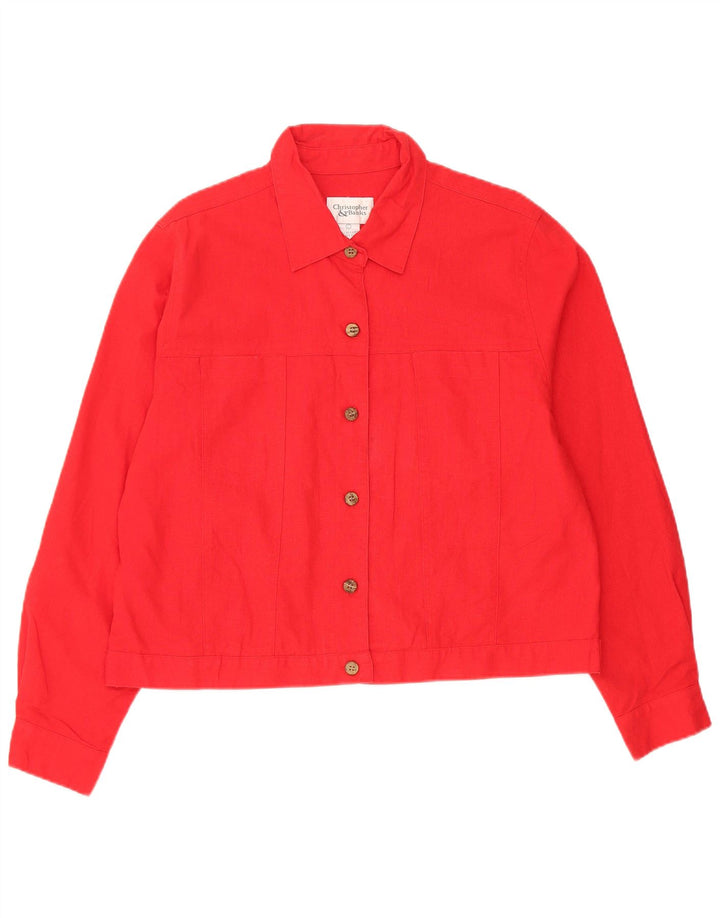 Cristopher & Banks Γυναικείο Bomber Jacket UK 16 Large Red Len